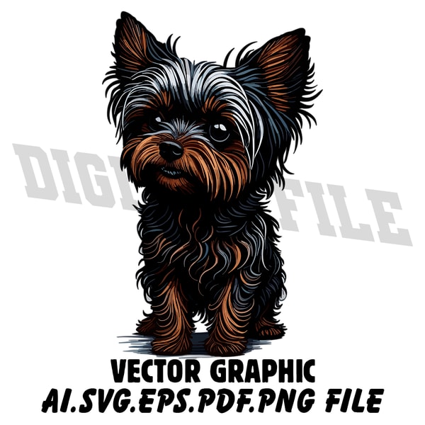 Yorkie Svg File Yorkie AI.EPS.PDF.SVG.PNG DOWNLOAD DIGITAL File Vector Desig - Inspire ...