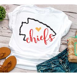 love chiefs svg cutting file | svg files for cricut and cameo silhouette | dxf eps png | football svg | clipart | cut fi