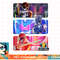 Power Rangers 30th Anniversary Black Blue Red Cosmic Panels T-Shirt copy.jpg