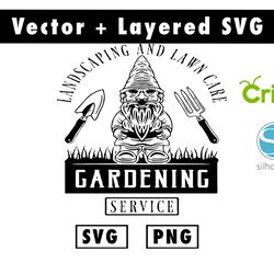 vector gardening service svg & png files for cricut machine , anime svg , manga svg , goku svg