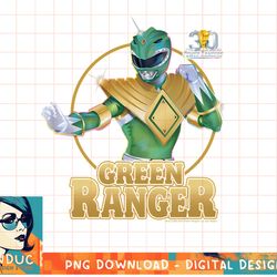 power rangers 30th anniversary green ranger vintage portrait t-shirt copy png