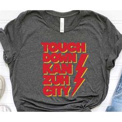 touch down kanzuh city football fan tshirt, kansas city chiefs shirt, super bowl party tee, kansas city tee, super bowl