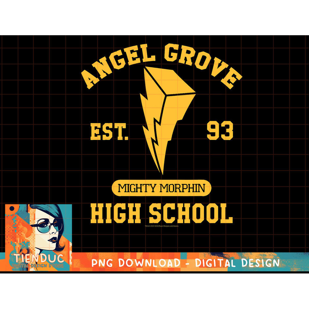 Power Rangers Angel Grove High School Gold Collegiate T-Shirt copy.jpg