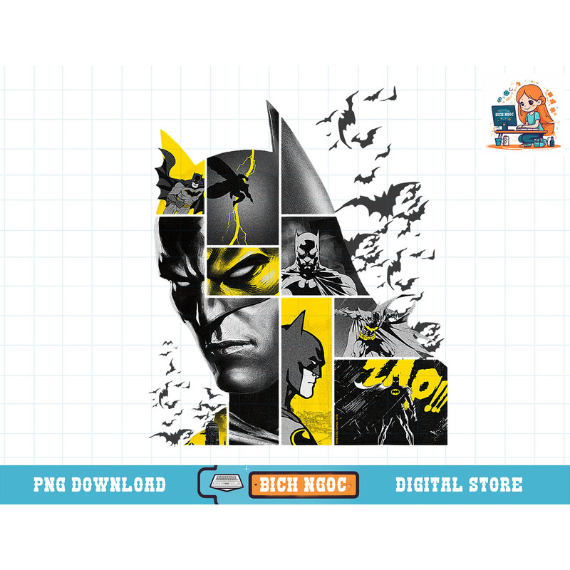 Batman 80 Years Bat Panels Dark T-Shirt copy.jpg