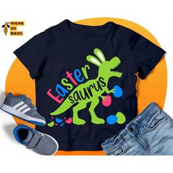 Easter Dinosaur Svg, Funny Easter Shirt Svg, Dino With Bunny Ears Svg, Kids Easter Design for Boys & Girls, Children, Ba