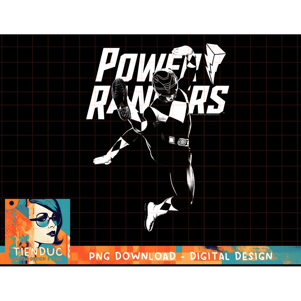 Power Rangers Black Ranger Karate Action Circle Portrait T-Shirt copy.jpg