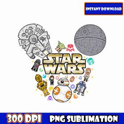 mickey mouse head star wars png, star wars png, starwars characters, mickey head, png, digital download