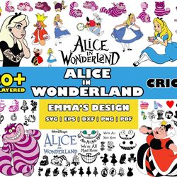 alice in wonderland bundle svg, alice in wonderland svg, disney svg, png dxf eps digital file