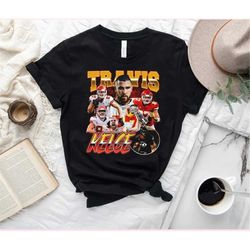 travis kelce shirt vintage, travis kelce 90s vintage bootleg, unisex rap t-shirt kansas city chiefs football sweatshirt