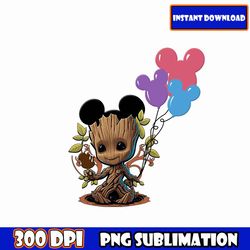 groot png, cute set of star wars cartoon characters png download