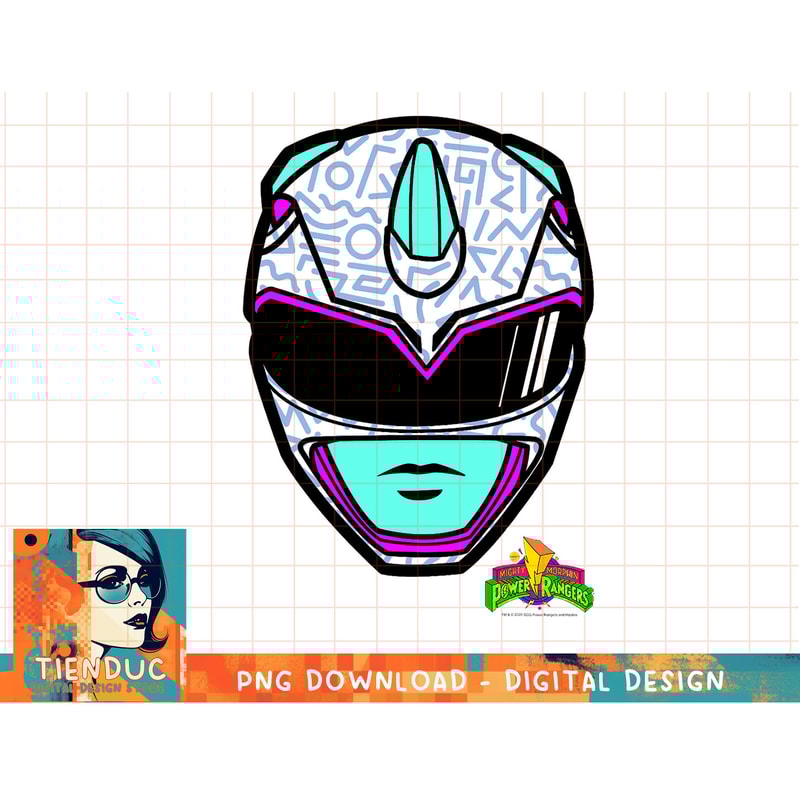 Power Rangers Blue Ranger Retro Print Big Face T-Shirt copy.jpg