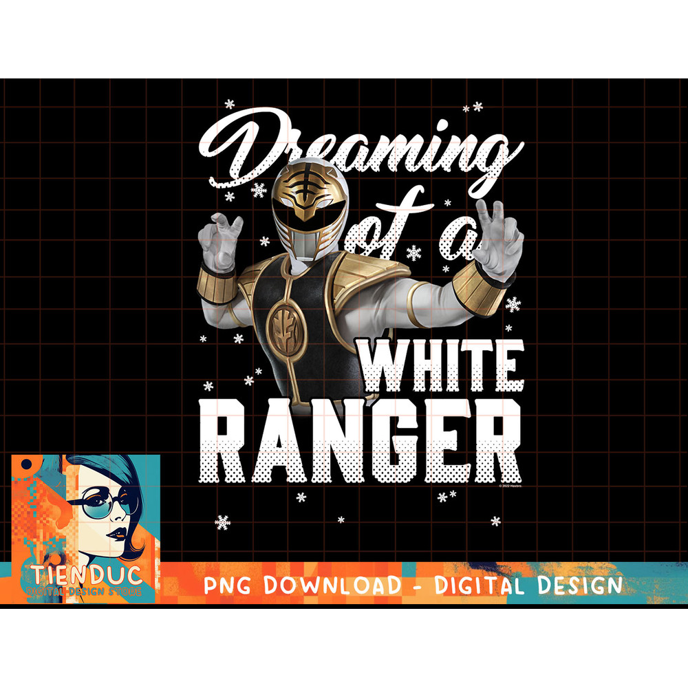 Power Rangers Christmas Dreaming of A White Ranger Long Sleeve T-Shirt copy.jpg