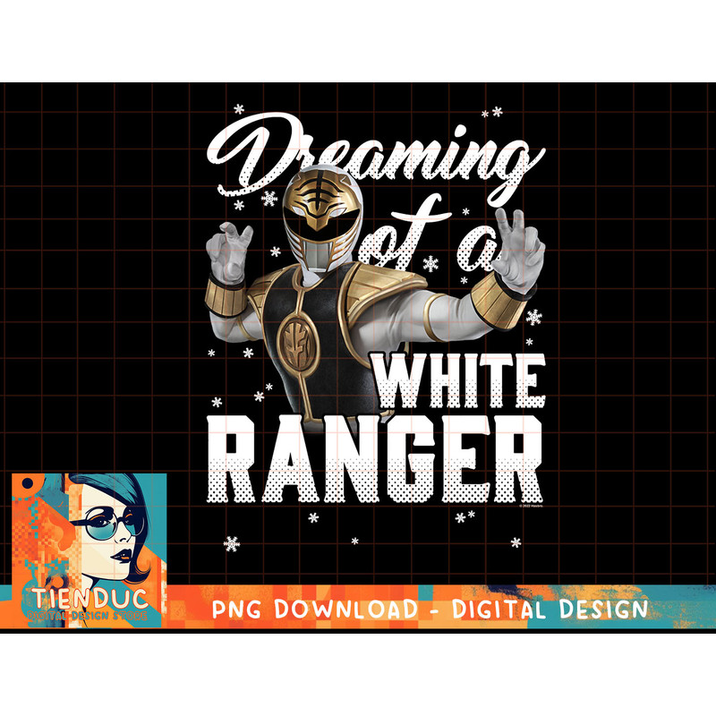 Power Rangers Christmas Dreaming of A White Ranger Long Sleeve T-Shirt copy.jpg