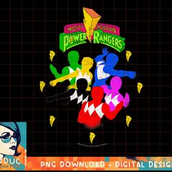 power rangers distressed group minimalist silhouettes t-shirt copy png
