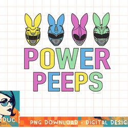 power rangers easter group bunny line up power peeps t-shirt copy png