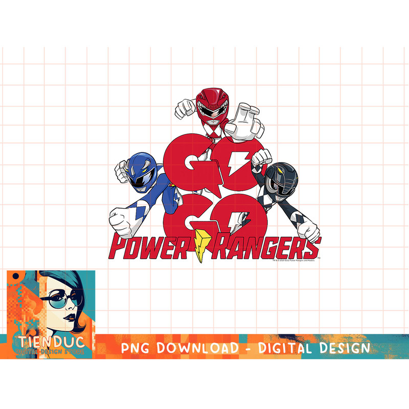 Power Rangers Go Go Power Rangers Group Shot T-Shirt copy.jpg