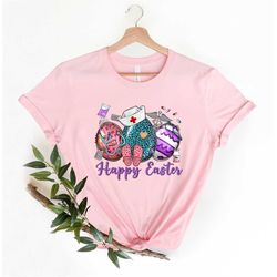 Happy Easter Egg Nurse, Easter Nurse Shirt, Nurse Crew Sweatshirt, Nurse Gift for Easter Day, Easter Shirt for Woman, Ha