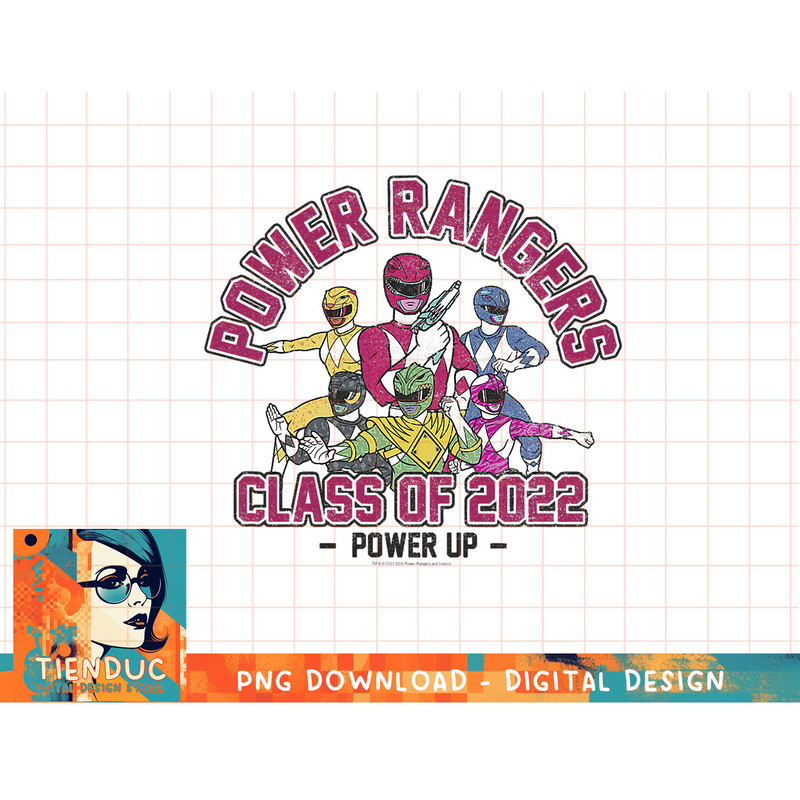 Power Rangers Graduation Class Of 2022 Group Power Up T-Shirt copy.jpg