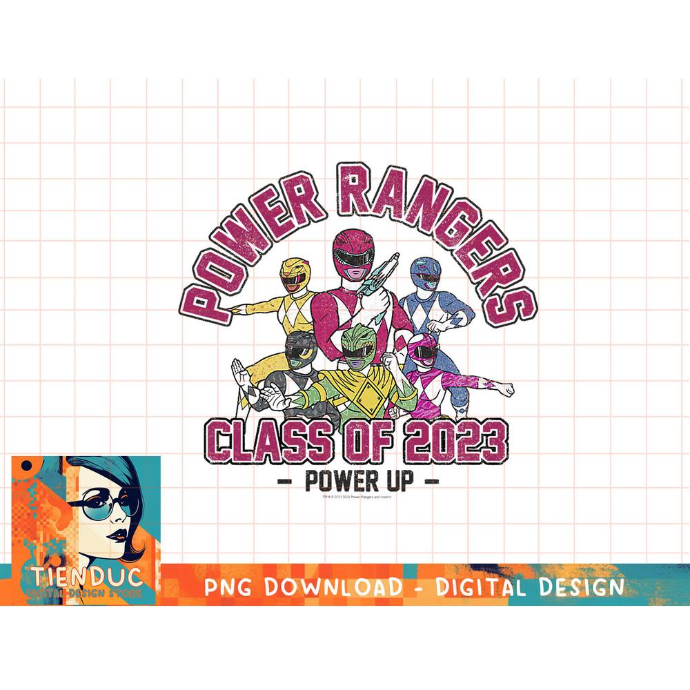 Power Rangers Graduation Class Of 2023 Group Power Up T-Shirt copy.jpg