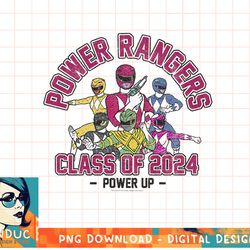 power rangers graduation class of 2024 group power up t-shirt copy png