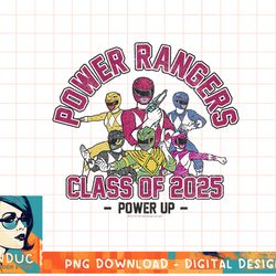 power rangers graduation class of 2025 group power up t-shirt copy png