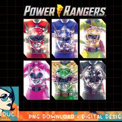 power rangers graphic color character helmet panels t-shirt copy png