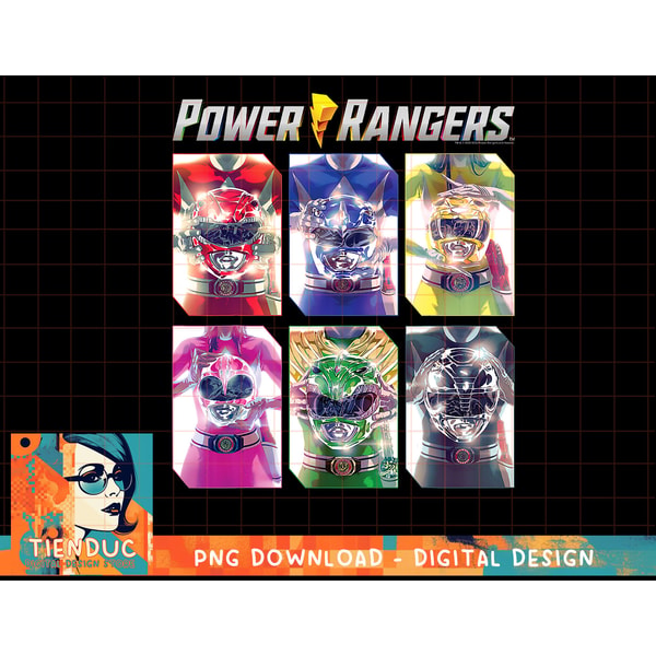 Power Rangers Color Switch Power Rangers Graphic Color Character Helmet Panels T-Shirt | Inspire ...