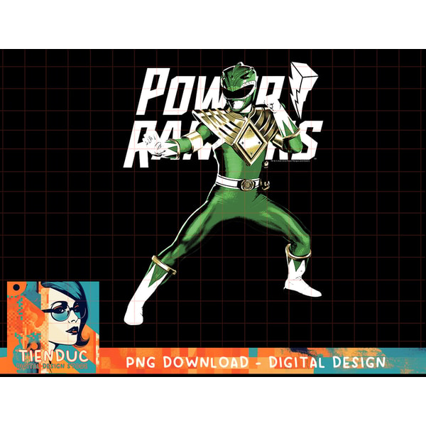 Power Rangers Green Ranger Karate Action Pose Logo T-Shirt c | Inspire ...