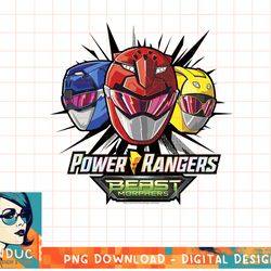 power rangers group shot beast morphers helmets t-shirt copy png