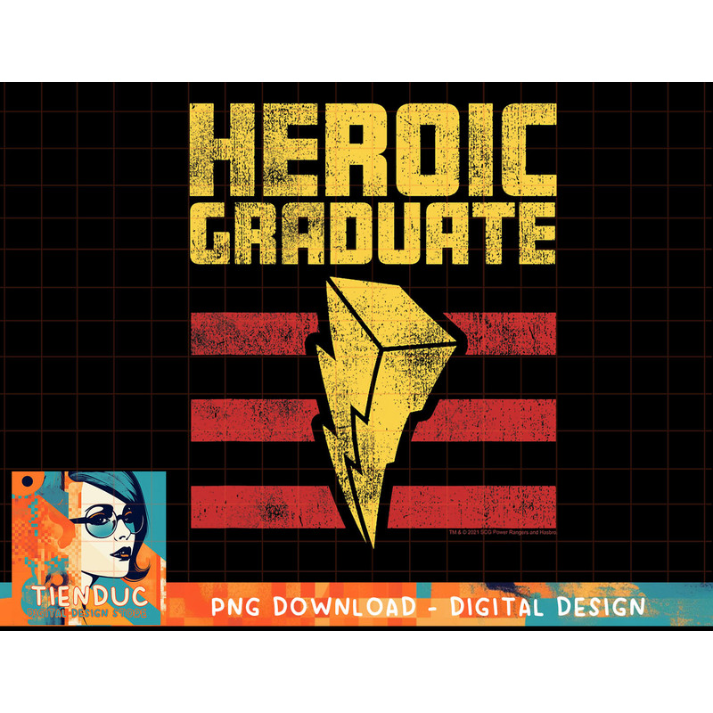 Power Rangers Heroic Graduate Lightning & Text T-Shirt copy.jpg