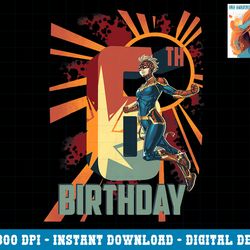 captain marvel 6th birthday png, sublimation copy
