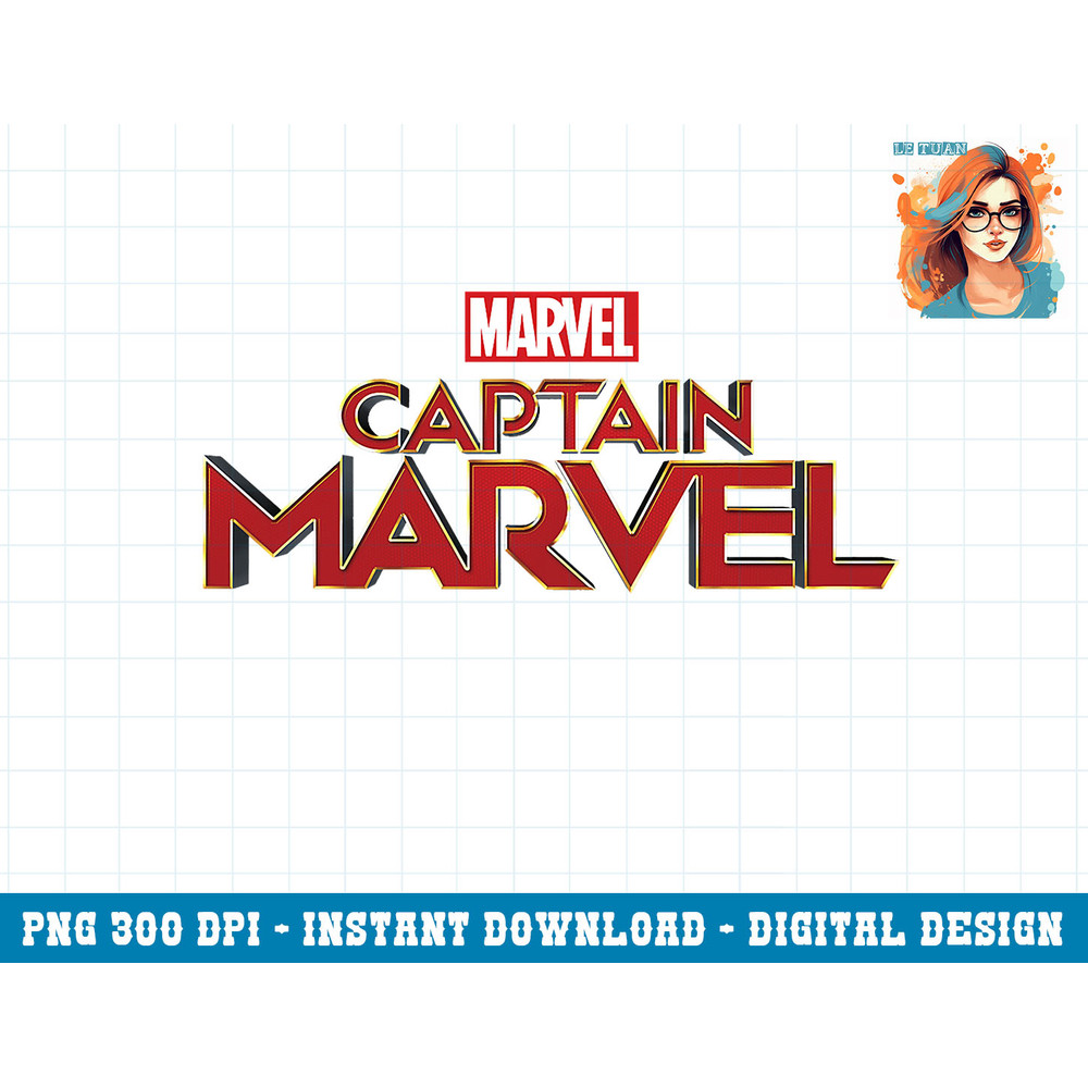 Captain Marvel Movie Logo Graphic png, sublimation png, sublimation copy.jpg