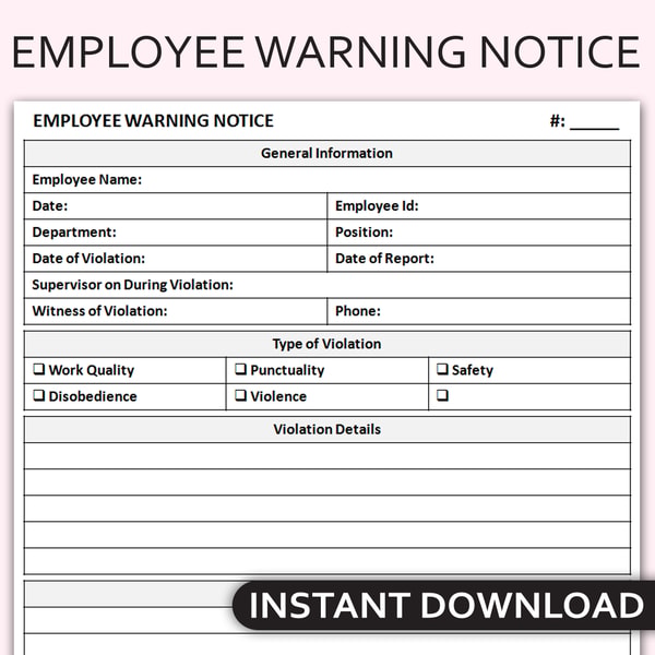 Free Printable Employee Disciplinary Forms Free printable employee disciplinary forms