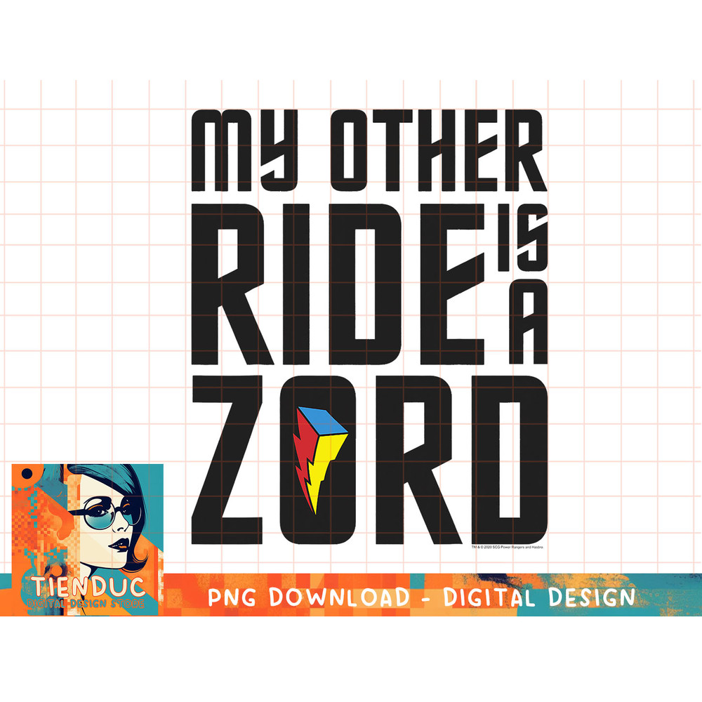 Power Rangers My Other Ride Is A Zord Logo T-Shirt copy.jpg