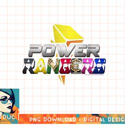 power rangers official fill title logo t-shirt copy png