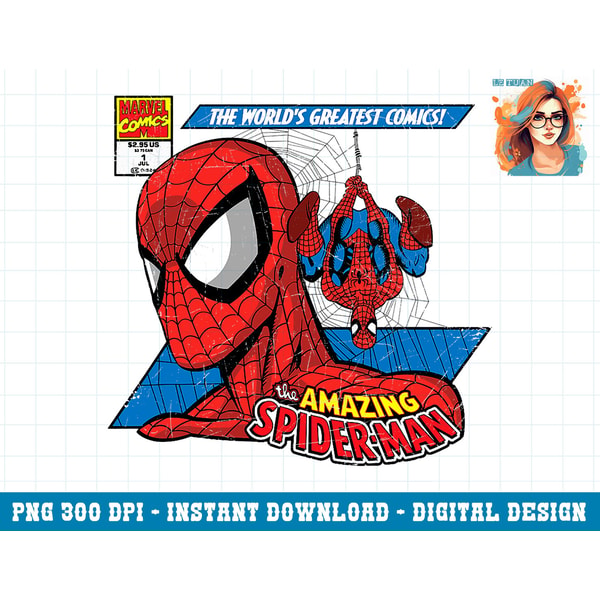 Marvel Amazing Spider-Man Comic png, sublimation copy - Inspire Uplift