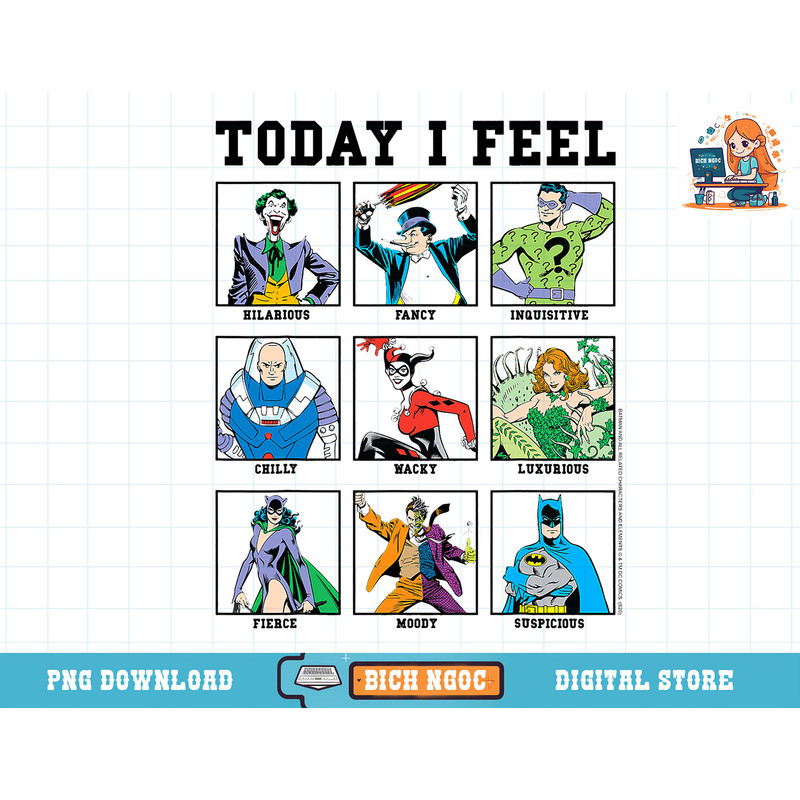 DC Comics Batman Villains Today I Feel Emotional Box Up T-Shirt copy.jpg