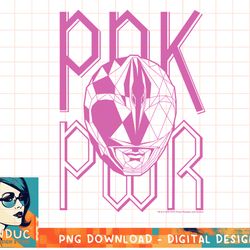 power rangers pink ranger geometric helmet logo t-shirt copy png