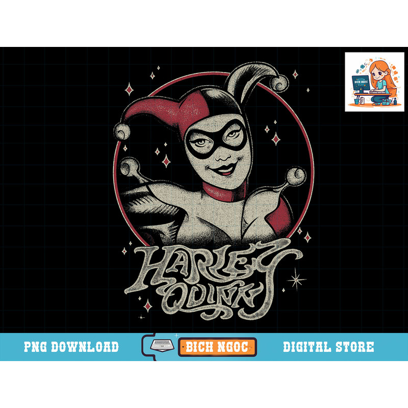 DC Comics Harley Quinn Dark Portrait T-Shirt copy.jpg