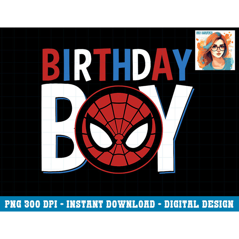 Marvel Avengers Classic Spider Man Birthday Boy png, sublimation copy.jpg