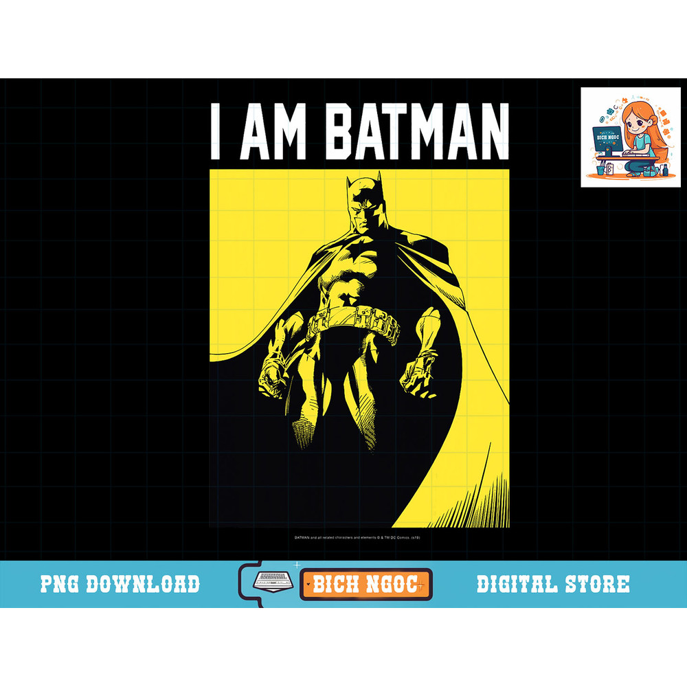 DC Comics I Am Batman Yellow Dark Poster Fill T-Shirt copy.jpg