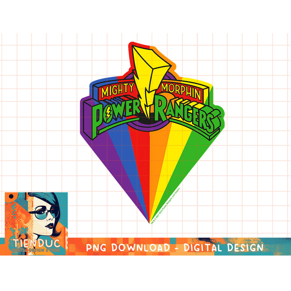 Power Rangers Rainbow Prism And Classic Logo T-Shirt copy.jpg