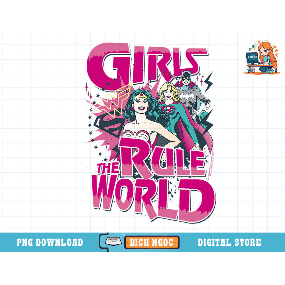 DC Comics Justice League Girls Rule The World T-Shirt copy.jpg