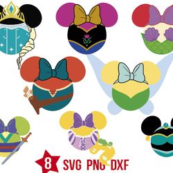 Disney Mouse Shaped svg, Princess Mouse Shaped svg, brave shaped png