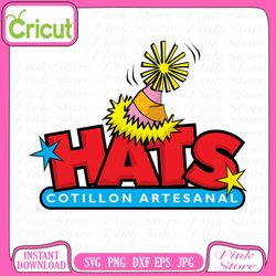 hats cotillon artesanal, hats cotillon artesanal logo svg, svg files, cricut, craft svg, crafting svg, cut file