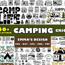 camping bundle svg, camping svg, camping quote svg, png pdf dxf eps digital file