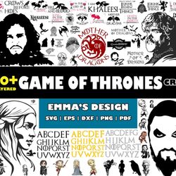 game of thrones bundle svg, game of thrones svg, dragon svg, png pdf dxf eps digital file
