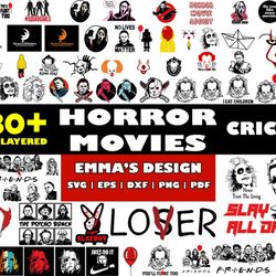 horror movie bundle svg, horror movie characters svg, horror movie svg, png pdf dxf eps digital file