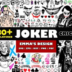 joker bundle svg, joker svg svg, horror movies svg, png pdf dxf eps digital file