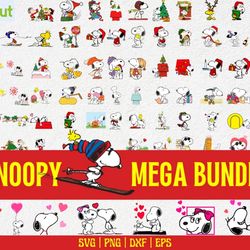 snoopy bundle svg, snoopy svg, cartoon svg, png pdf dxf eps digital file